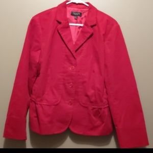Talbot's Corduroy Blazer Dark Red Size14